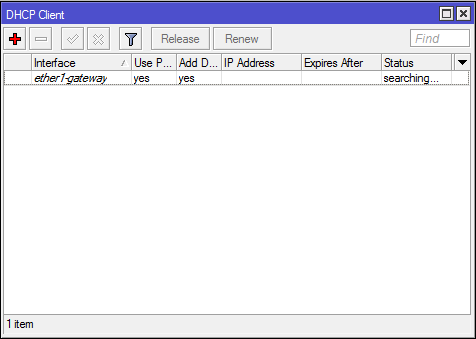 IP/DHCP Client IP/DHCP Client