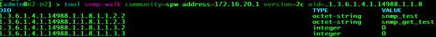 Использование утилиты snmp-walk на R2